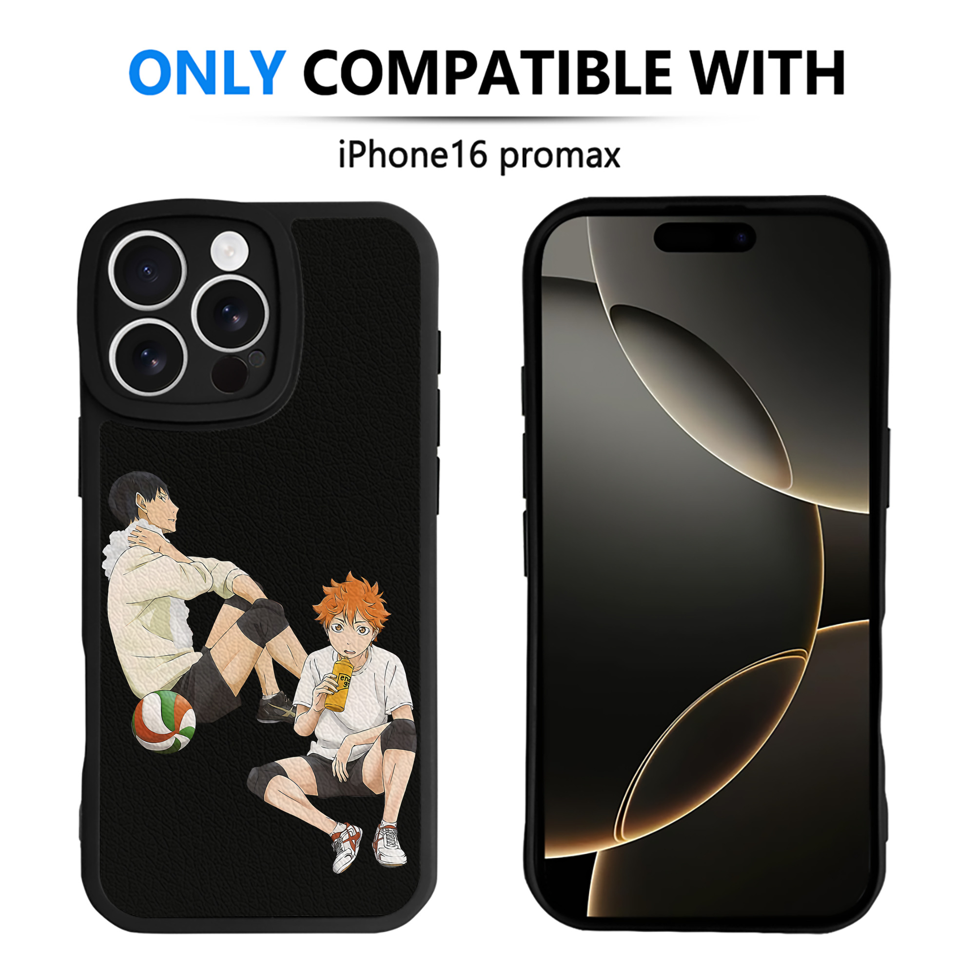 （画像用） ハイキュー!! Haikyu!! 【iPhone 16シリーズ対応】シリコンスマホケース（レザー調） 材質：シリコン